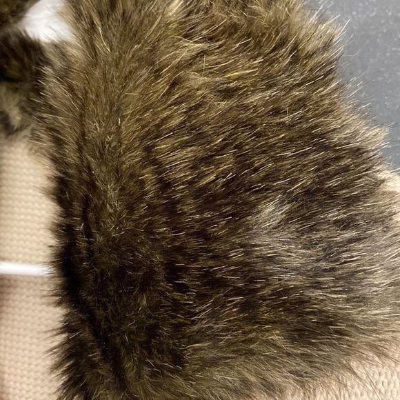 Cold water creek zipper cardigan with removable faux fur collar - Picture 2 of 13